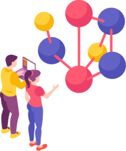 students learning about molecules